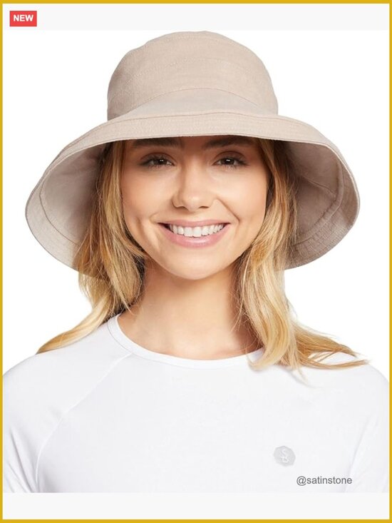 Womens UPF 50+ Sun Hat Full Coverage Brim Reversible Adjustable Packable Travel main image 4